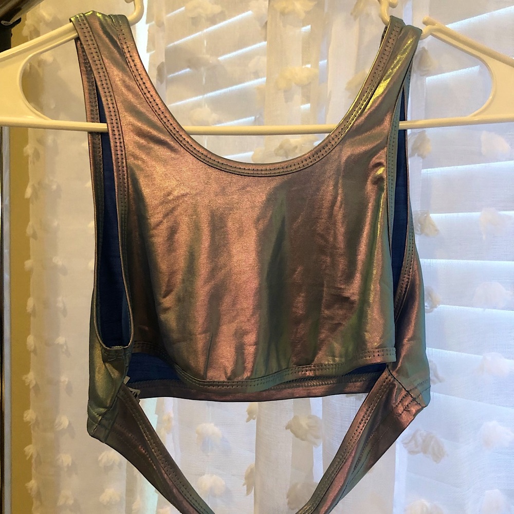 Holographic Shein Top. Size XS